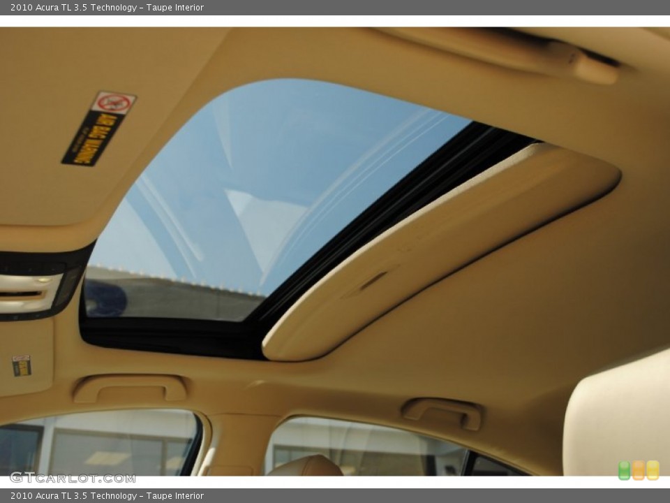 Taupe Interior Sunroof for the 2010 Acura TL 3.5 Technology #55377720
