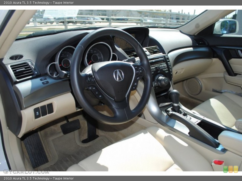 Taupe Interior Dashboard for the 2010 Acura TL 3.5 Technology #55377729