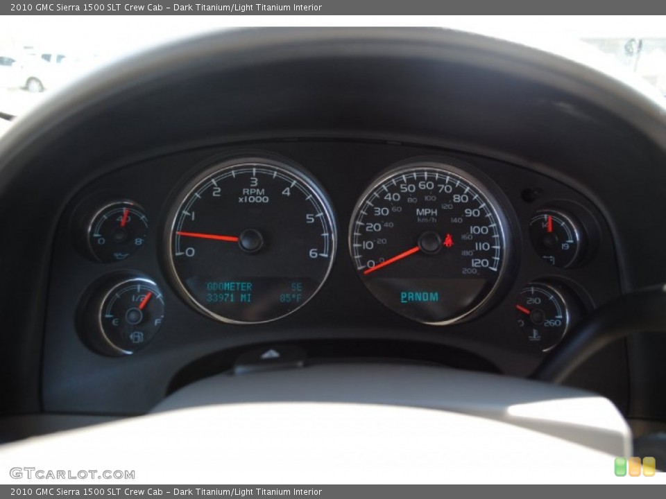 Dark Titanium/Light Titanium Interior Gauges for the 2010 GMC Sierra 1500 SLT Crew Cab #55378470