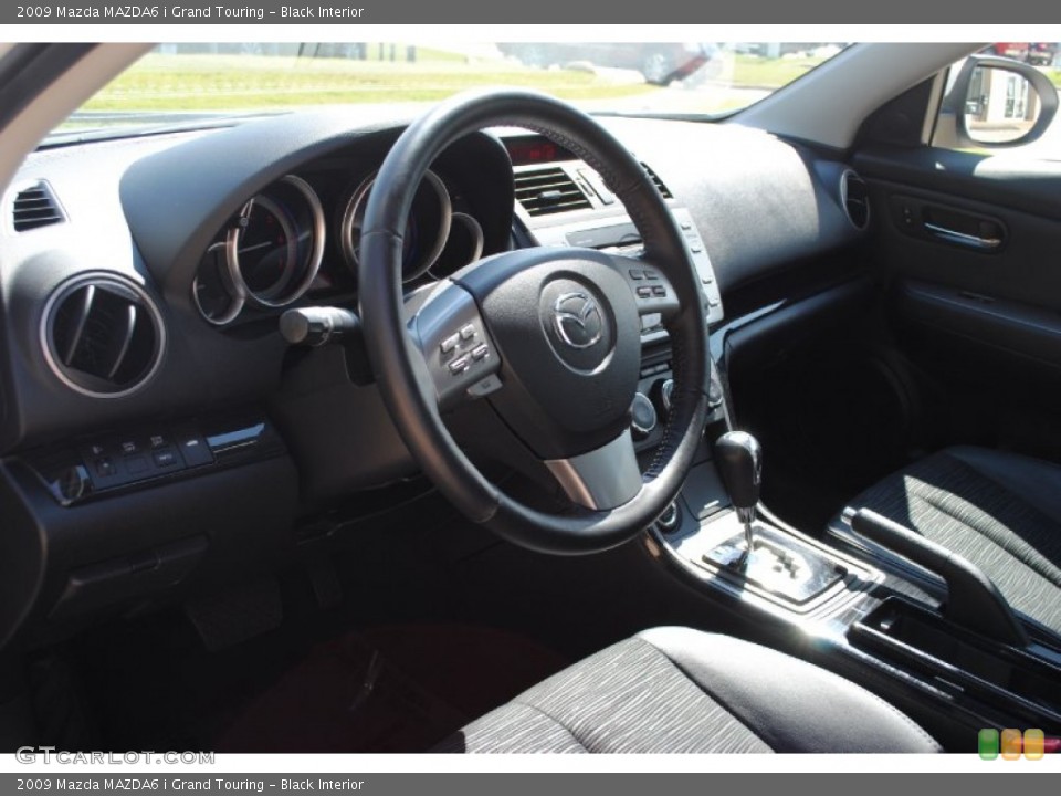 Black Interior Steering Wheel for the 2009 Mazda MAZDA6 i Grand Touring #55378866