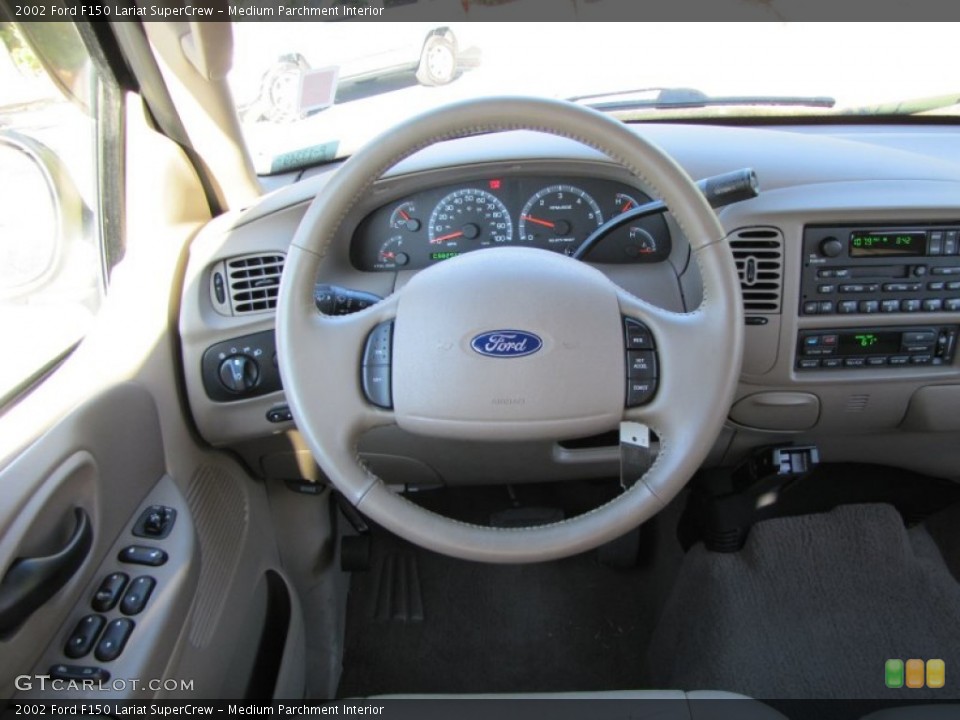 Medium Parchment Interior Steering Wheel for the 2002 Ford F150 Lariat SuperCrew #55381410