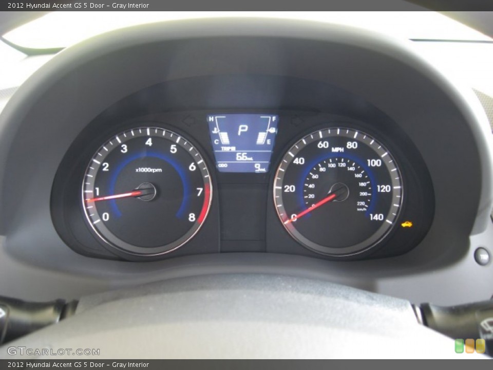 Gray Interior Gauges for the 2012 Hyundai Accent GS 5 Door #55383051