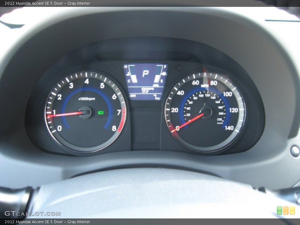 Gray Interior Gauges for the 2012 Hyundai Accent SE 5 Door #55383309