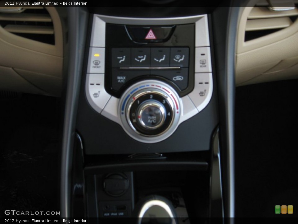 Beige Interior Controls for the 2012 Hyundai Elantra Limited #55383531