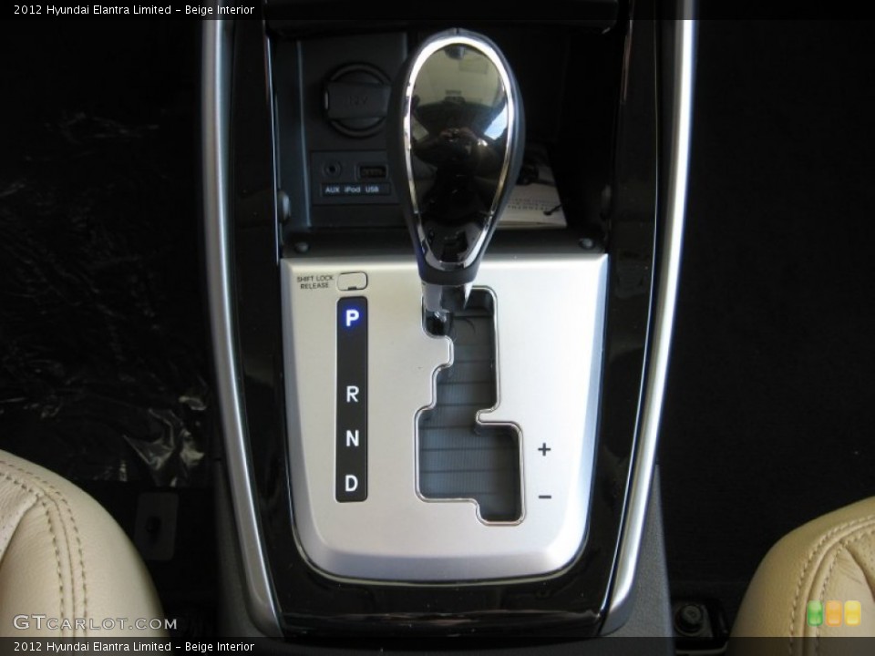Beige Interior Transmission for the 2012 Hyundai Elantra Limited #55383540
