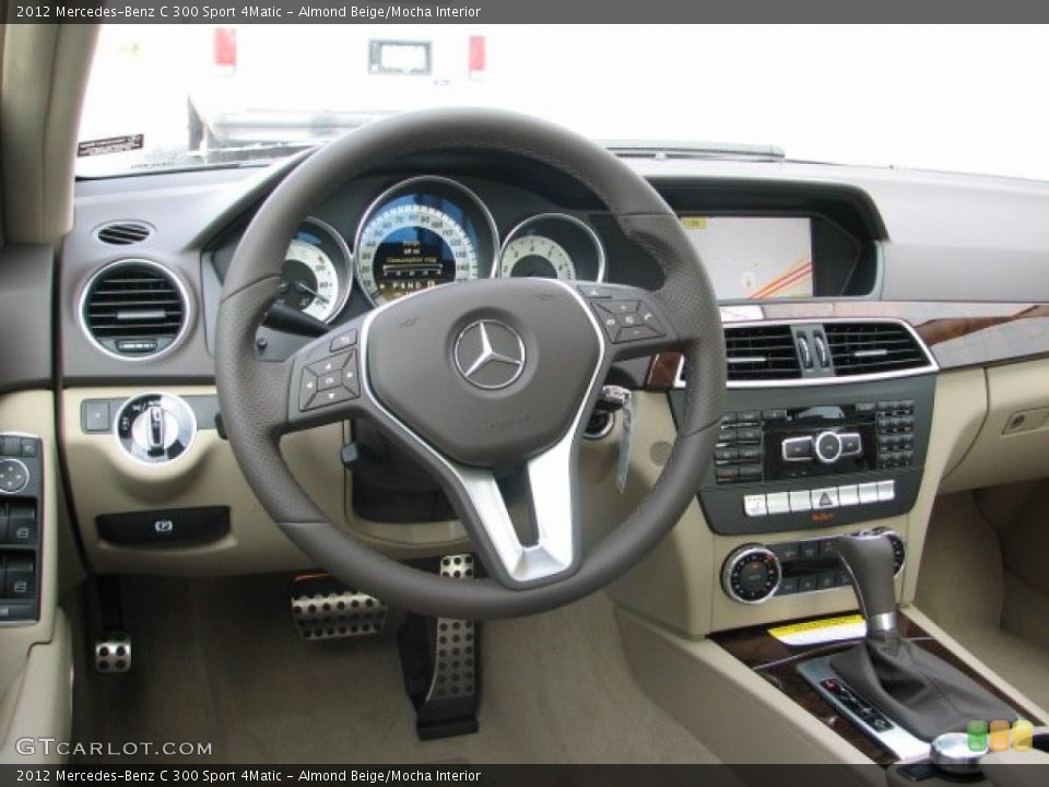 Almond Beige/Mocha Interior Dashboard for the 2012 Mercedes-Benz C 300 Sport 4Matic #55390033