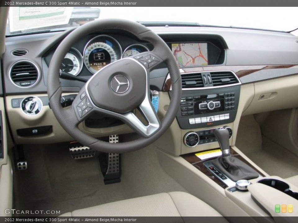 Almond Beige/Mocha Interior Dashboard for the 2012 Mercedes-Benz C 300 Sport 4Matic #55390097