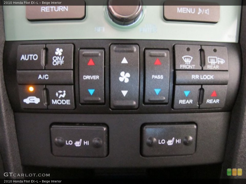 Beige Interior Controls for the 2010 Honda Pilot EX-L #55390473