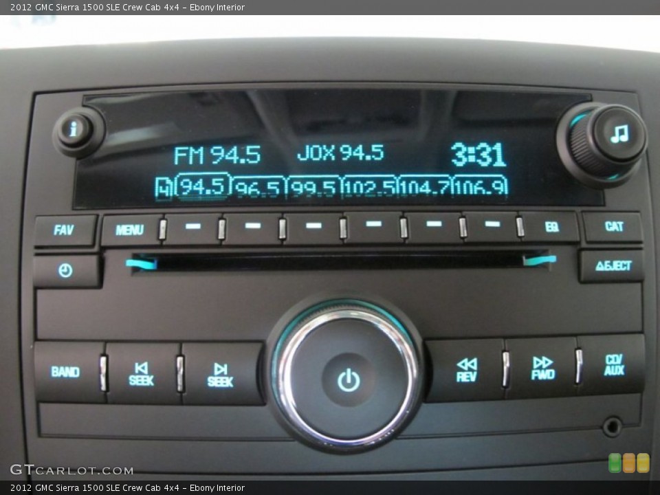 Ebony Interior Audio System for the 2012 GMC Sierra 1500 SLE Crew Cab 4x4 #55390908