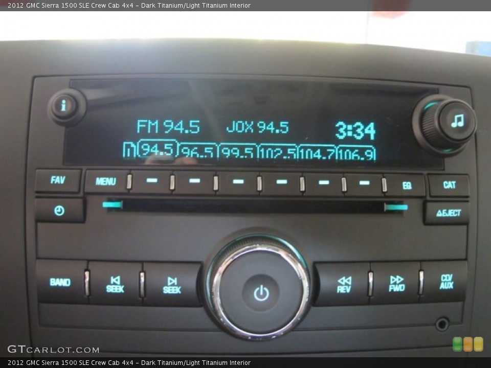 Dark Titanium/Light Titanium Interior Audio System for the 2012 GMC Sierra 1500 SLE Crew Cab 4x4 #55391055