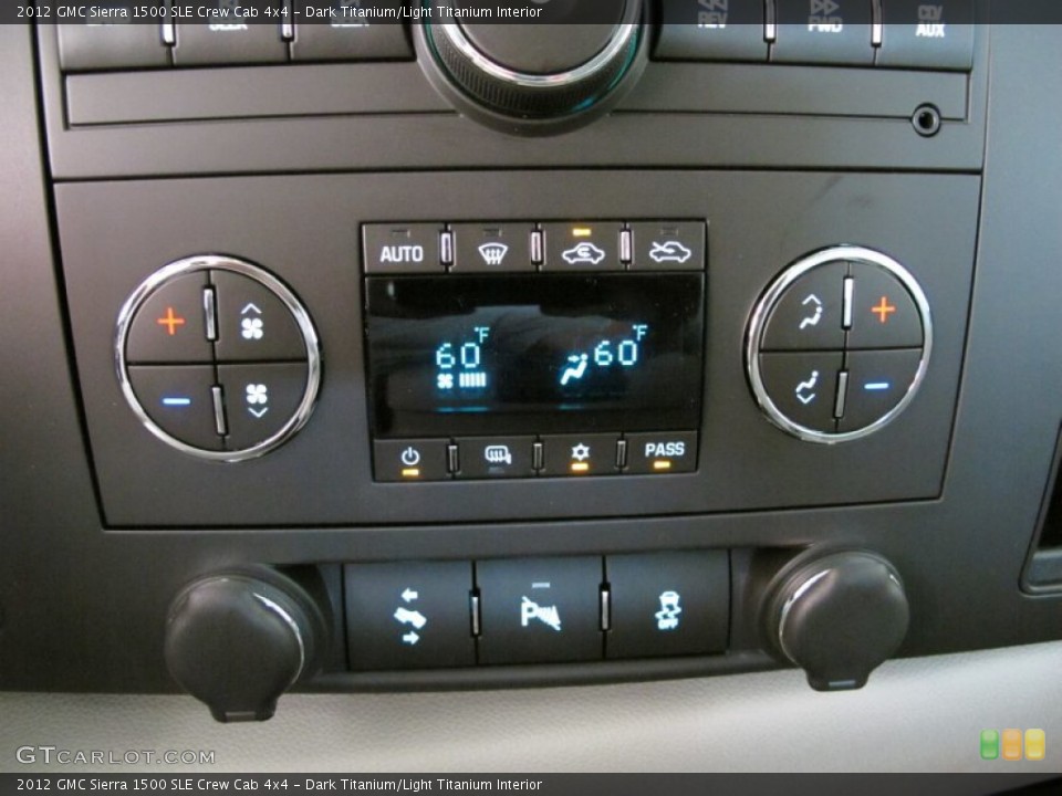 Dark Titanium/Light Titanium Interior Controls for the 2012 GMC Sierra 1500 SLE Crew Cab 4x4 #55391748