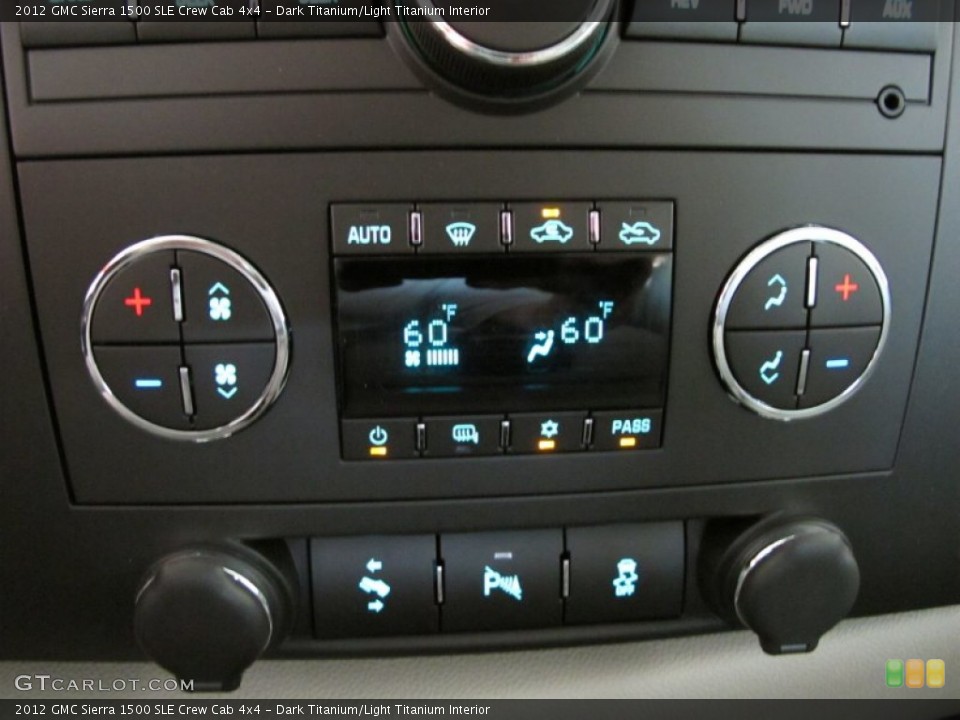 Dark Titanium/Light Titanium Interior Controls for the 2012 GMC Sierra 1500 SLE Crew Cab 4x4 #55392018