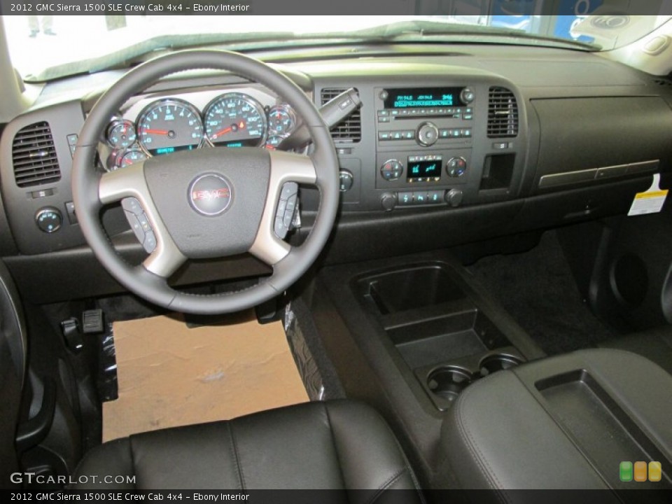 Ebony Interior Dashboard for the 2012 GMC Sierra 1500 SLE Crew Cab 4x4 #55392369