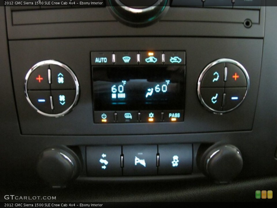 Ebony Interior Controls for the 2012 GMC Sierra 1500 SLE Crew Cab 4x4 #55392407
