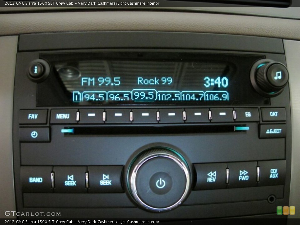 Very Dark Cashmere/Light Cashmere Interior Audio System for the 2012 GMC Sierra 1500 SLT Crew Cab #55392933