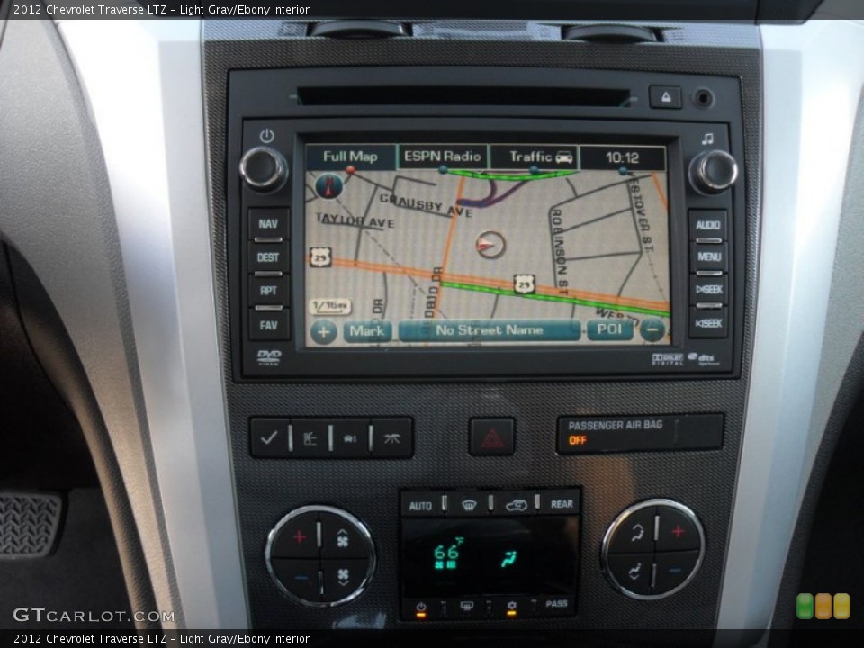 Light Gray/Ebony Interior Navigation for the 2012 Chevrolet Traverse LTZ #55393179