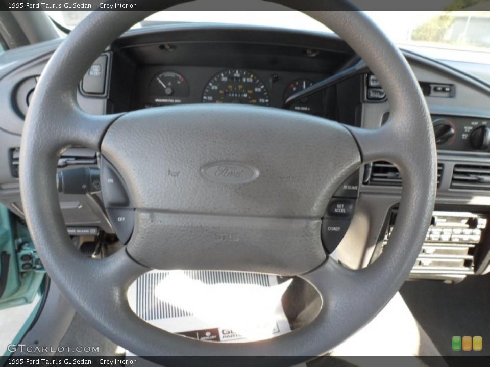 Grey Interior Steering Wheel for the 1995 Ford Taurus GL Sedan #55393781