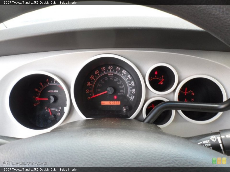 Beige Interior Gauges for the 2007 Toyota Tundra SR5 Double Cab #55395045