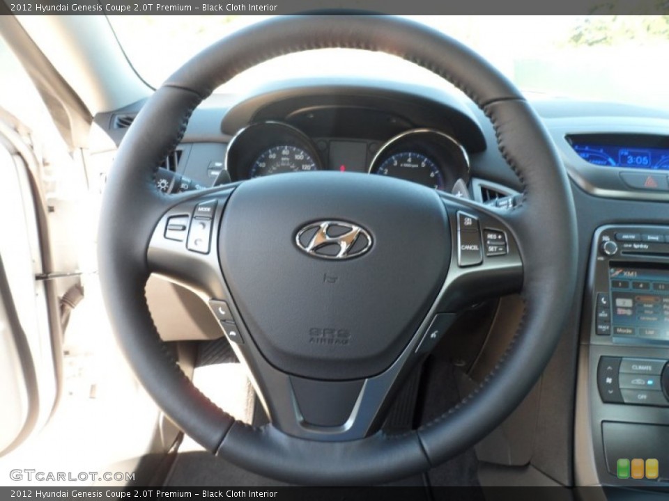 Black Cloth Interior Steering Wheel for the 2012 Hyundai Genesis Coupe 2.0T Premium #55398297