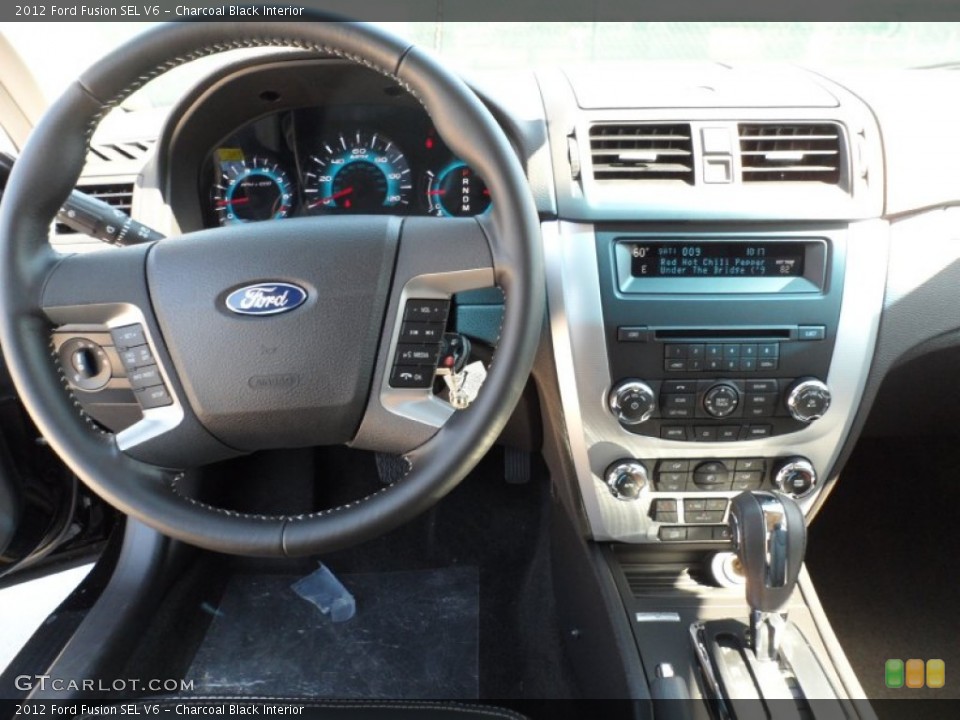 Charcoal Black Interior Steering Wheel for the 2012 Ford Fusion SEL V6 #55398900