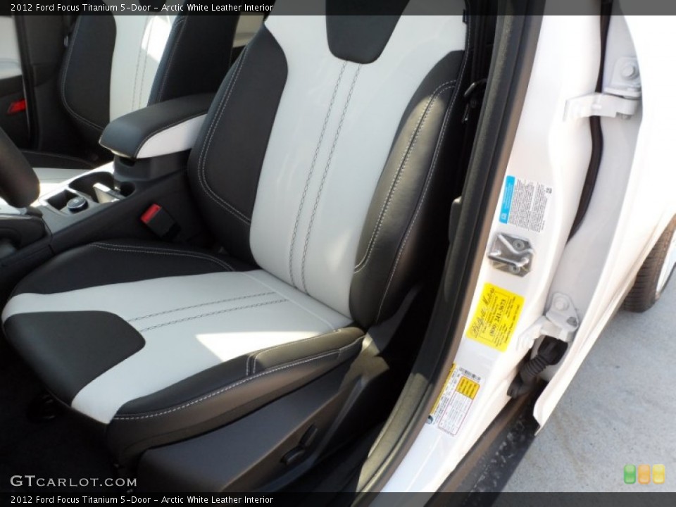 Arctic White Leather Interior Photo for the 2012 Ford Focus Titanium 5-Door #55399092