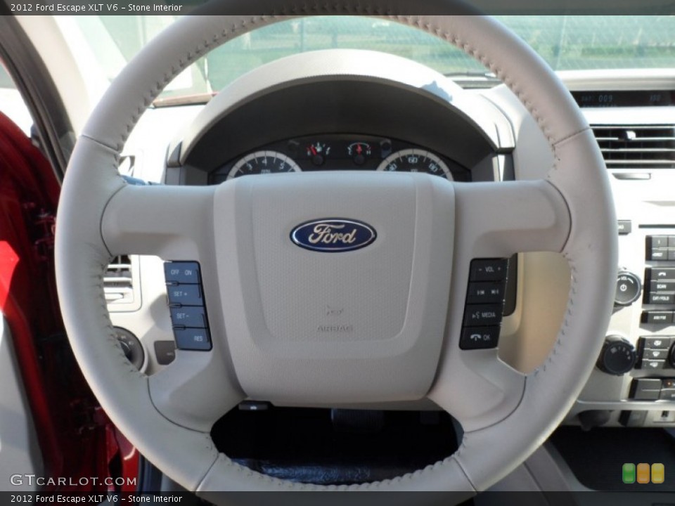 Stone Interior Steering Wheel for the 2012 Ford Escape XLT V6 #55399398