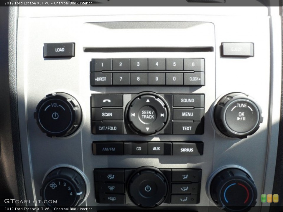 Charcoal Black Interior Controls for the 2012 Ford Escape XLT V6 #55399619