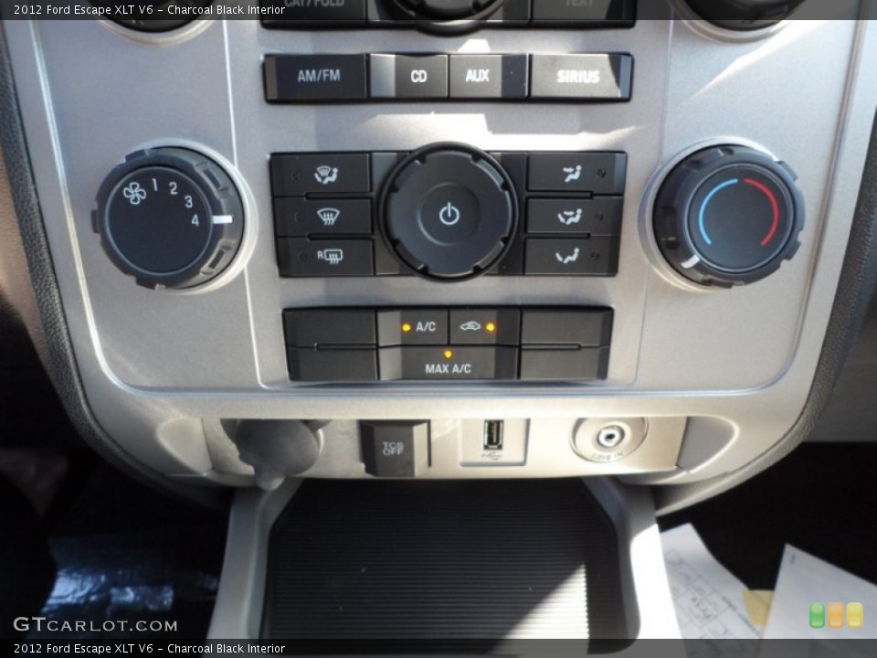 Charcoal Black Interior Controls for the 2012 Ford Escape XLT V6 #55399626