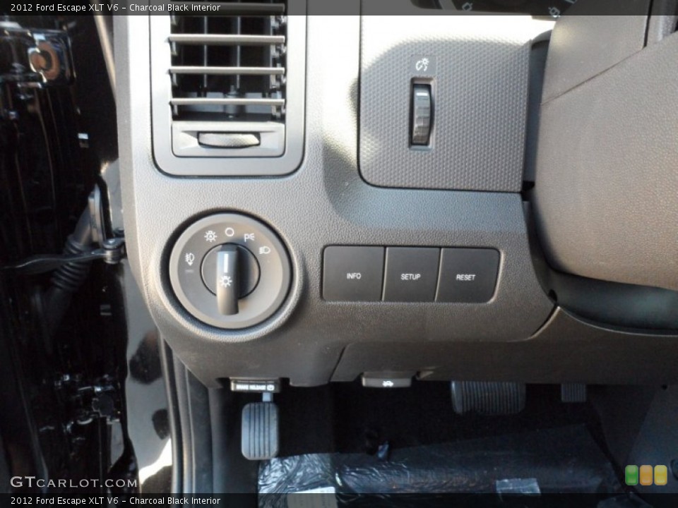 Charcoal Black Interior Controls for the 2012 Ford Escape XLT V6 #55399656