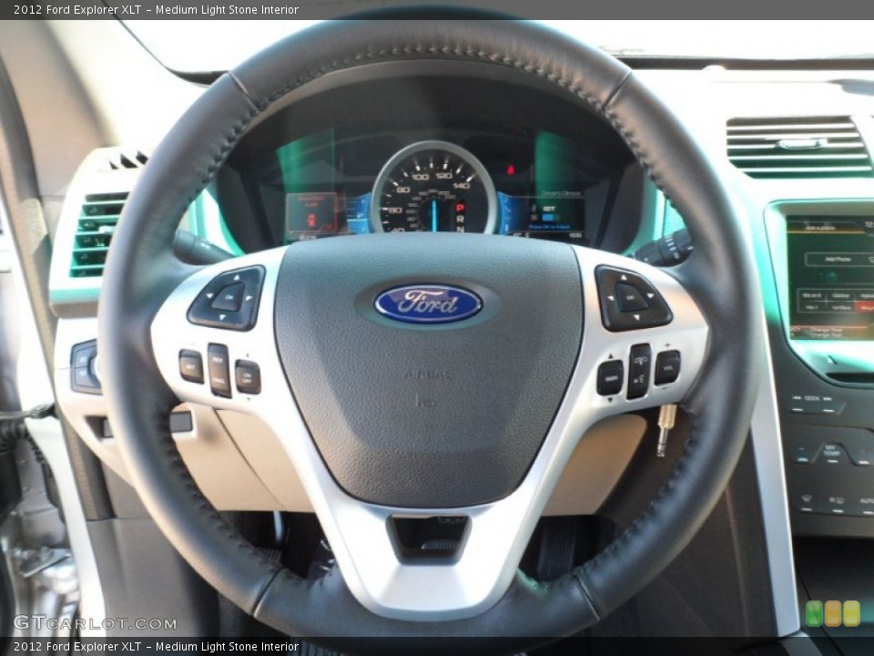 Medium Light Stone Interior Steering Wheel for the 2012 Ford Explorer XLT #55400107