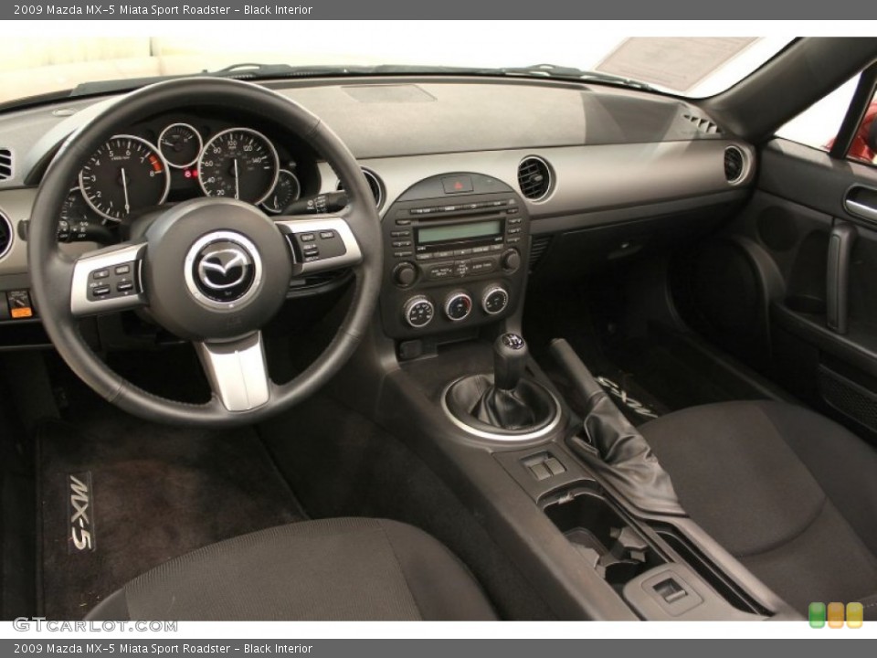 Black Interior Dashboard for the 2009 Mazda MX-5 Miata Sport Roadster #55400196