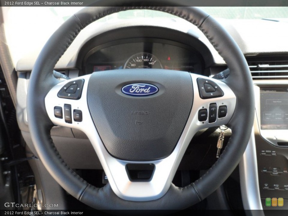 Charcoal Black Interior Steering Wheel for the 2012 Ford Edge SEL #55400472