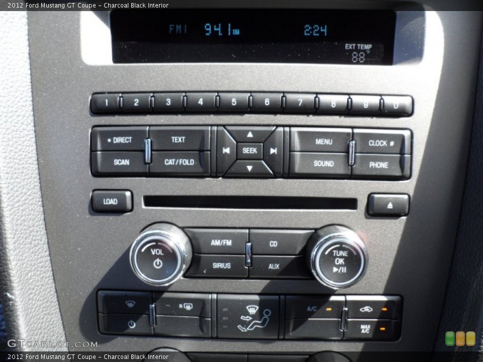 Charcoal Black Interior Controls for the 2012 Ford Mustang GT Coupe #55400562