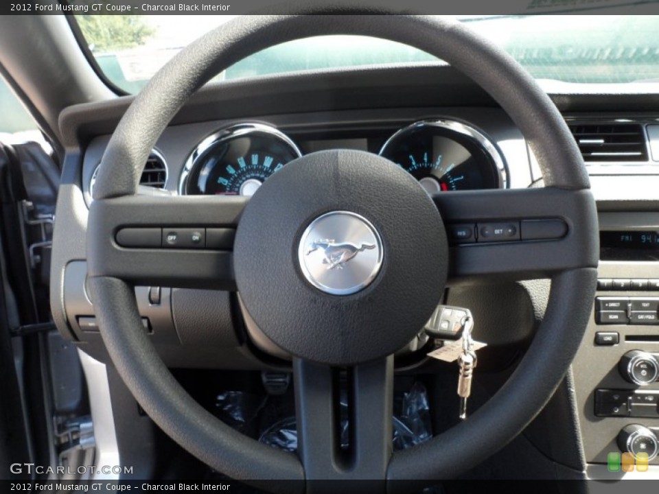 Charcoal Black Interior Steering Wheel for the 2012 Ford Mustang GT Coupe #55400571