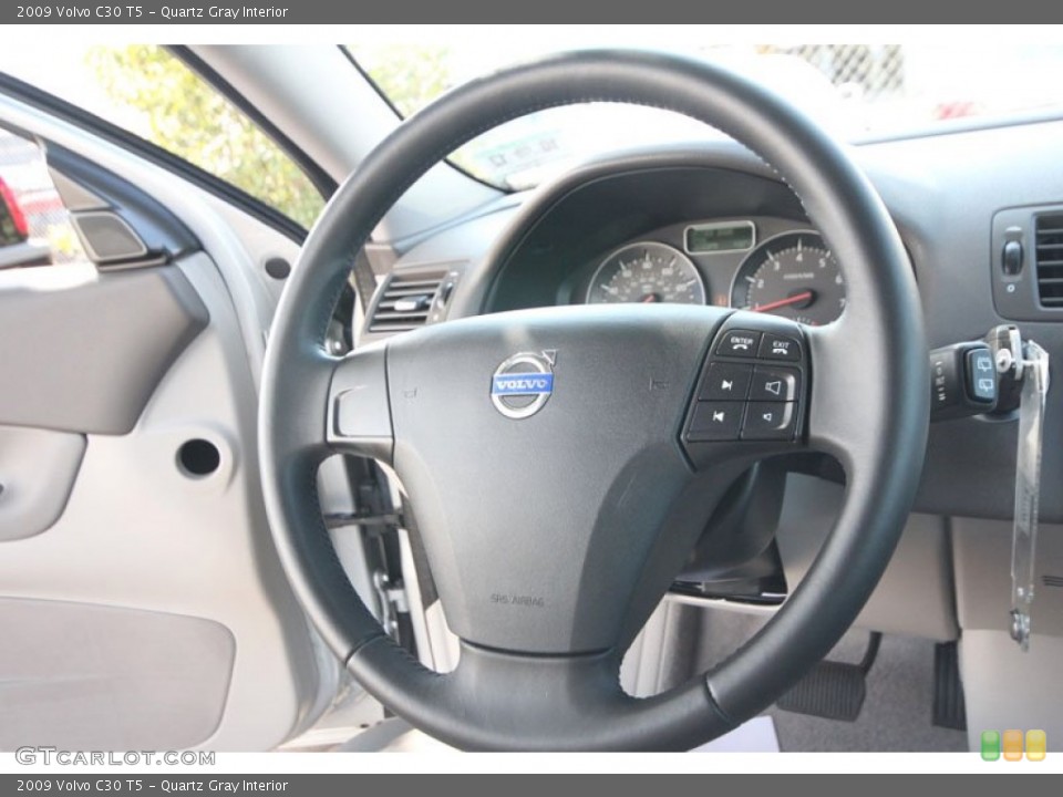 Quartz Gray Interior Steering Wheel for the 2009 Volvo C30 T5 #55403055
