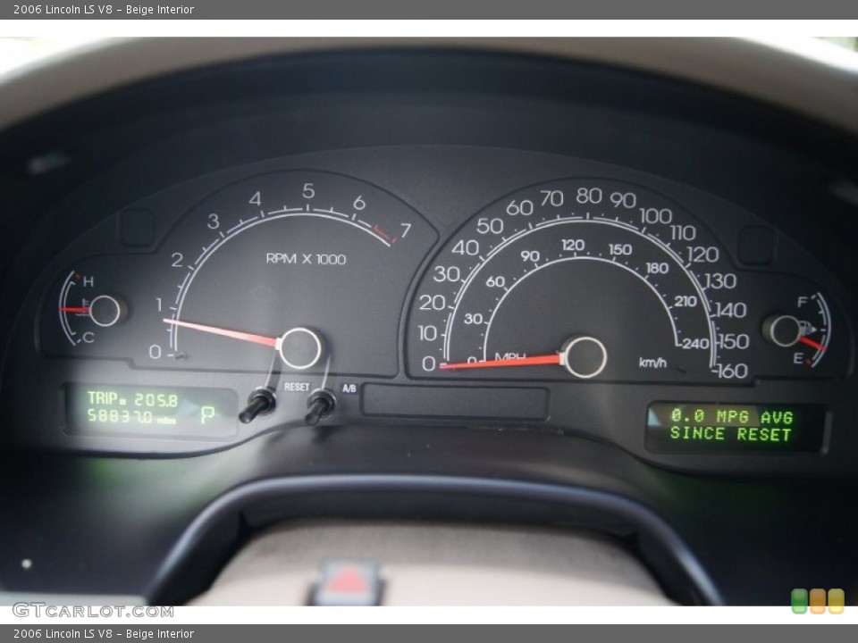 Beige Interior Gauges for the 2006 Lincoln LS V8 #55403409