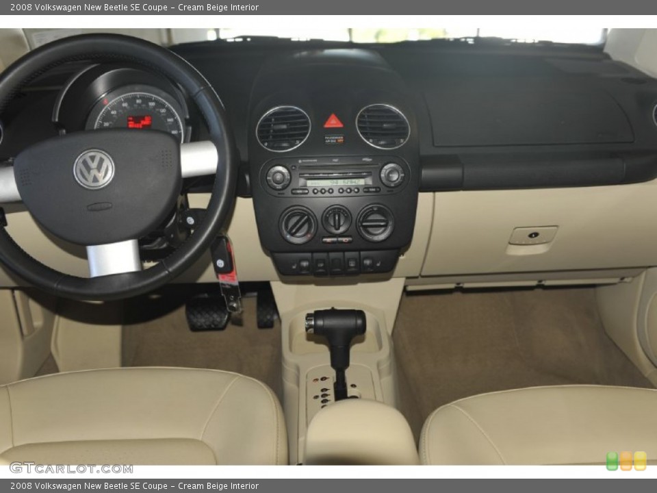 Cream Beige Interior Dashboard for the 2008 Volkswagen New Beetle SE Coupe #55404177