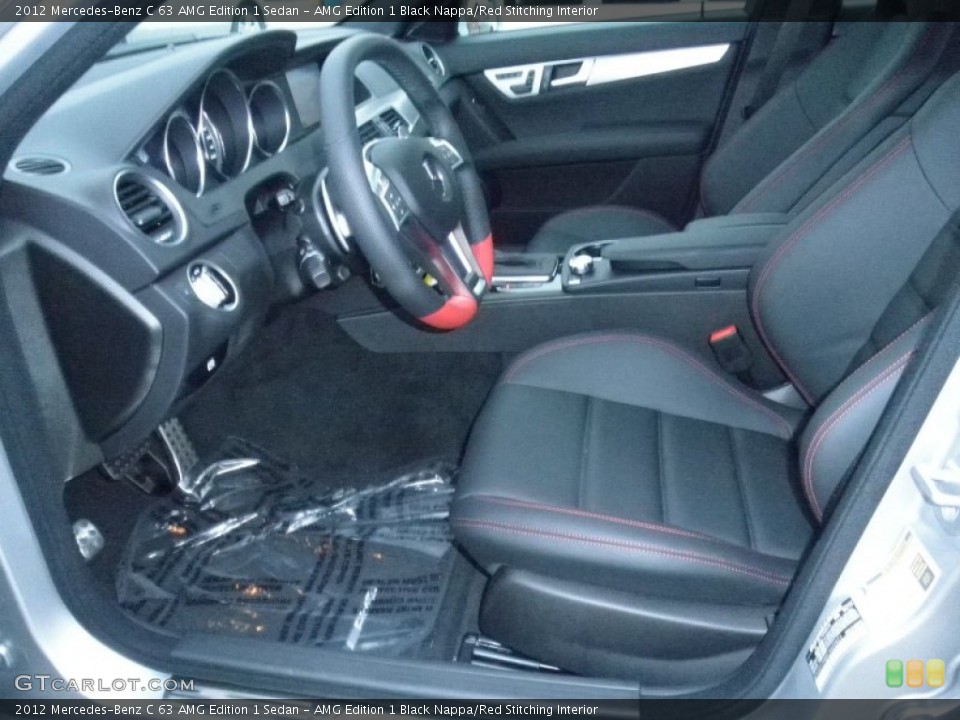 AMG Edition 1 Black Nappa/Red Stitching Interior Photo for the 2012 Mercedes-Benz C 63 AMG Edition 1 Sedan #55406390