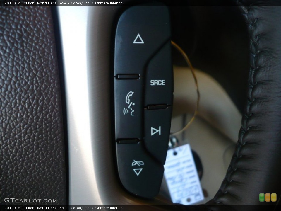 Cocoa/Light Cashmere Interior Controls for the 2011 GMC Yukon Hybrid Denali 4x4 #55406805