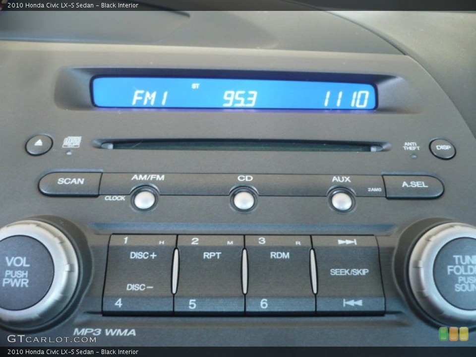 Black Interior Controls for the 2010 Honda Civic LX-S Sedan #55408047