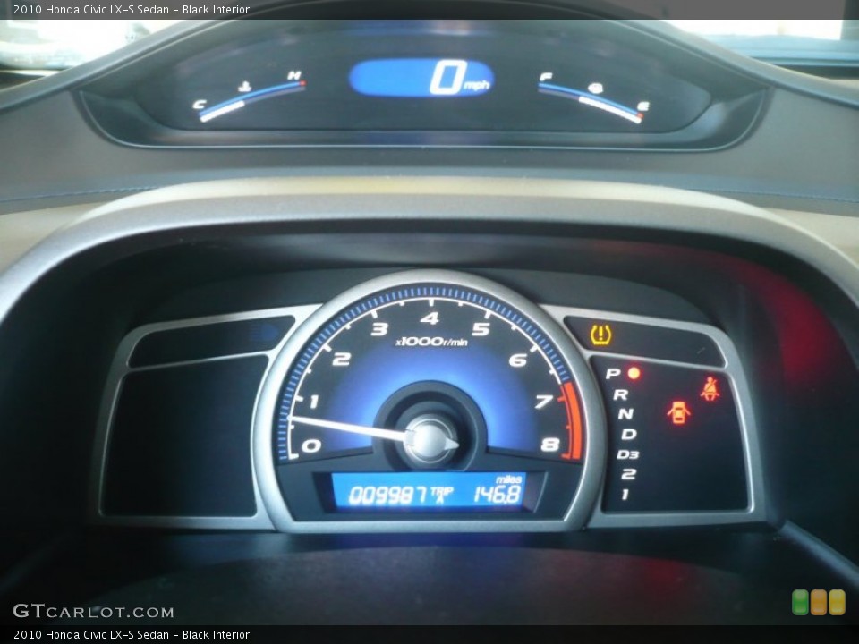 Black Interior Gauges for the 2010 Honda Civic LX-S Sedan #55408065