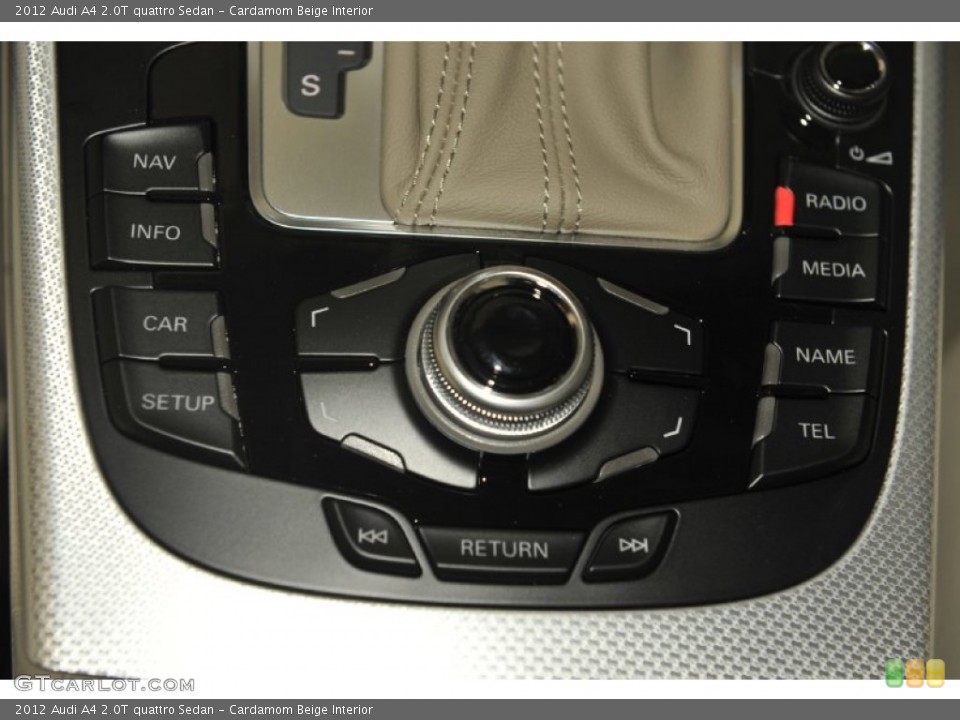 Cardamom Beige Interior Controls for the 2012 Audi A4 2.0T quattro Sedan #55409886