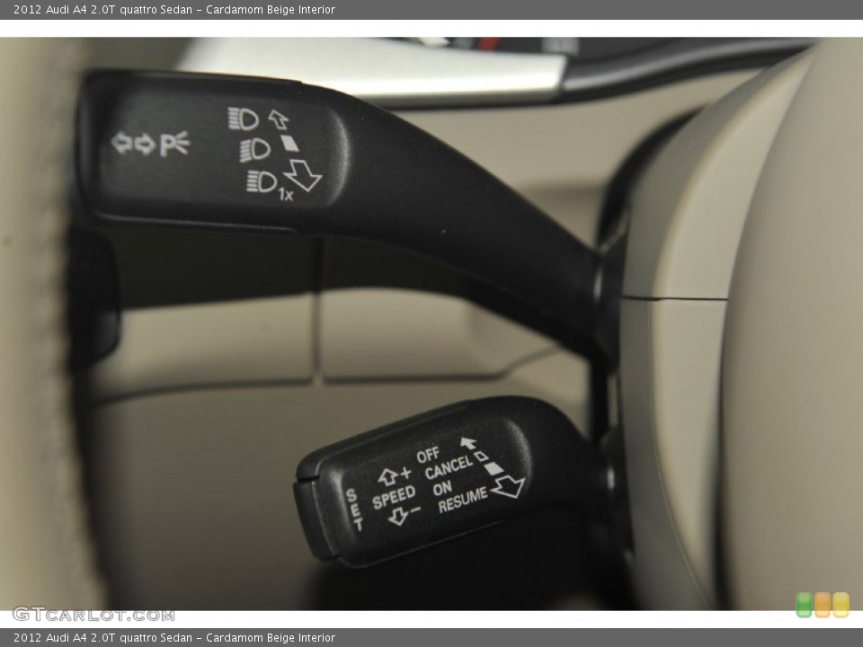 Cardamom Beige Interior Controls for the 2012 Audi A4 2.0T quattro Sedan #55409902