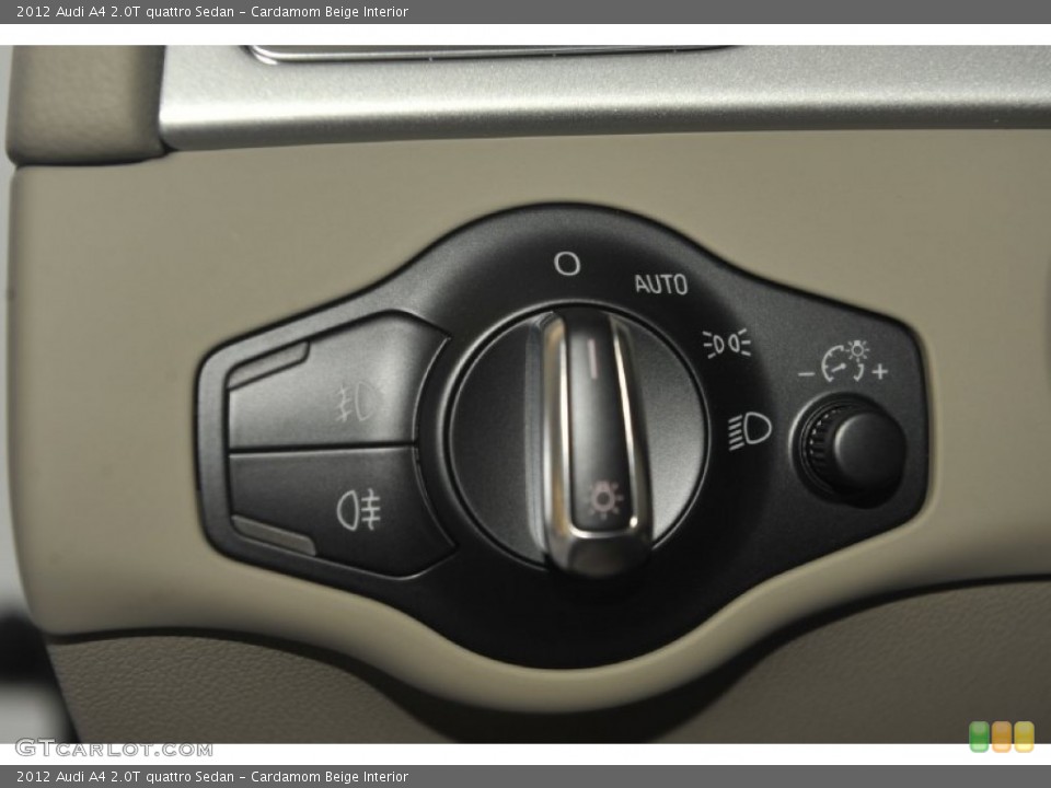Cardamom Beige Interior Controls for the 2012 Audi A4 2.0T quattro Sedan #55409910