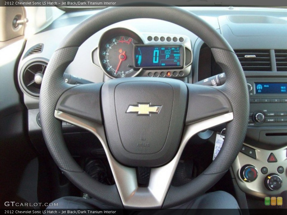 Jet Black/Dark Titanium Interior Steering Wheel for the 2012 Chevrolet Sonic LS Hatch #55410135