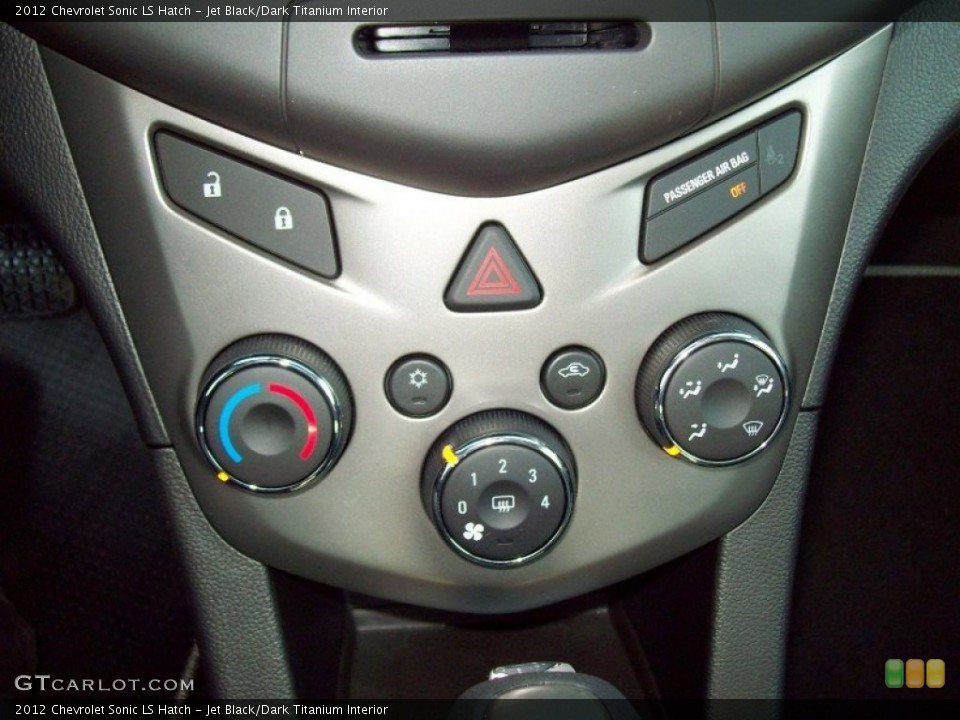 Jet Black/Dark Titanium Interior Controls for the 2012 Chevrolet Sonic LS Hatch #55410144