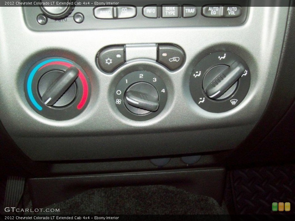 Ebony Interior Controls for the 2012 Chevrolet Colorado LT Extended Cab 4x4 #55410359
