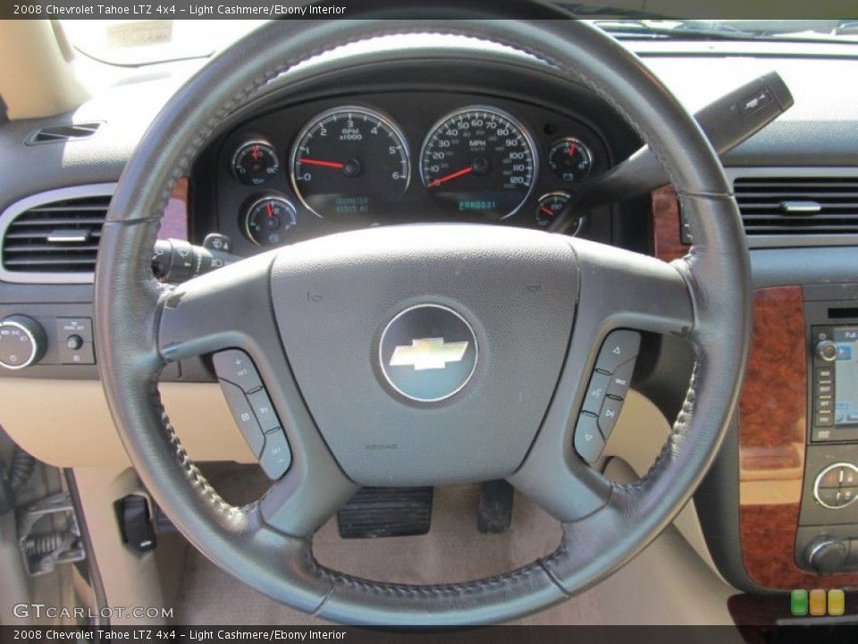 Light Cashmere/Ebony Interior Steering Wheel for the 2008 Chevrolet Tahoe LTZ 4x4 #55411140