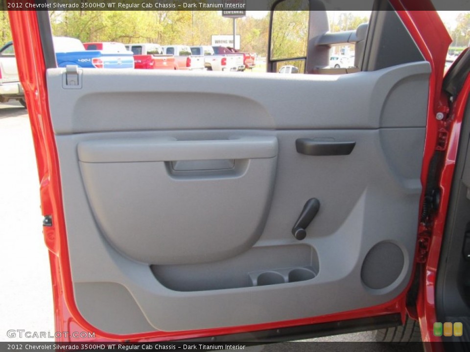 Dark Titanium Interior Door Panel for the 2012 Chevrolet Silverado 3500HD WT Regular Cab Chassis #55411521