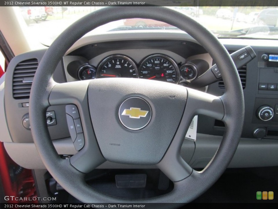 Dark Titanium Interior Steering Wheel for the 2012 Chevrolet Silverado 3500HD WT Regular Cab Chassis #55411548